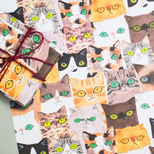 Cats Gift Wrap by Jo Clark Design