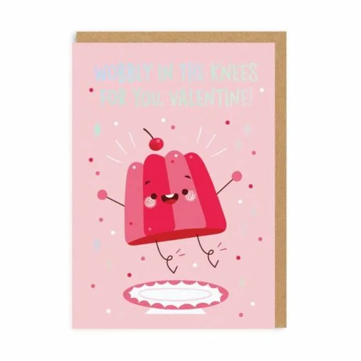 Wobbly In The Knees Valentines Card By Ohh Deer