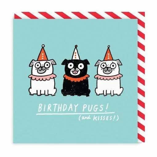 Pugs And Kisses Card