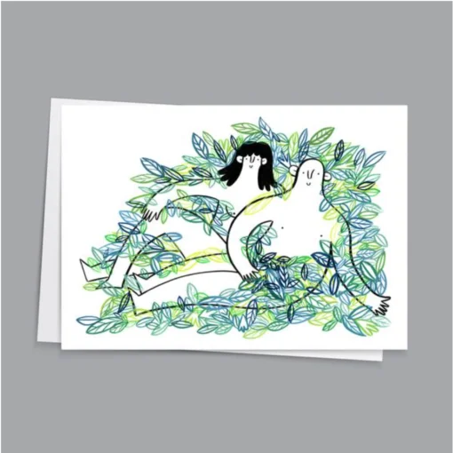 Laid Back Leafy Lovers Card by Hattie Clark