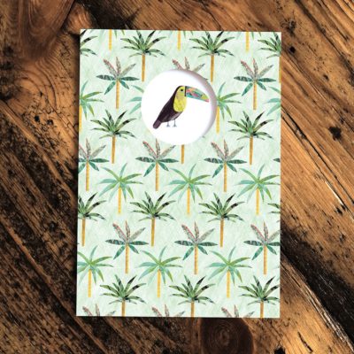 Toucan Palm Trees Card