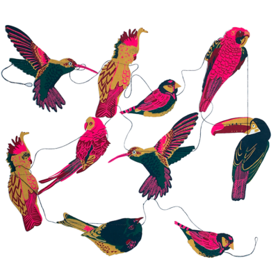 Tropical Bird Garland by East End Press