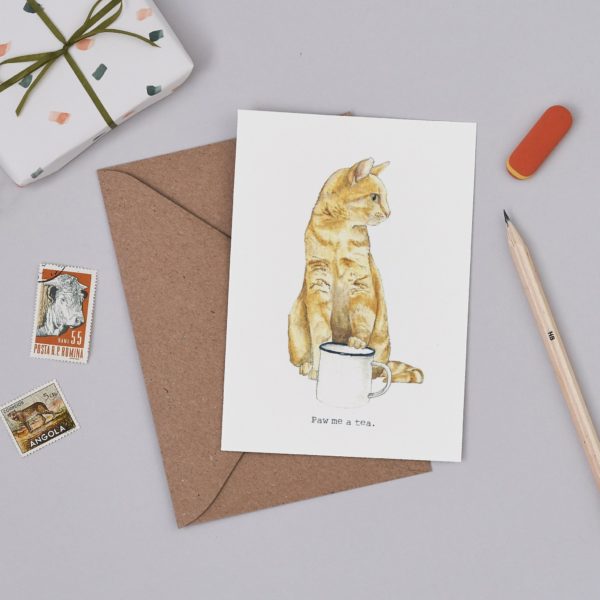 Paw Me A Tea Card - Cards & Wrap, Everyday Cards - The Red Door Gallery