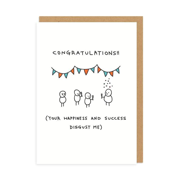 Congrats You Disgust Me Card | The Red Door Gallery