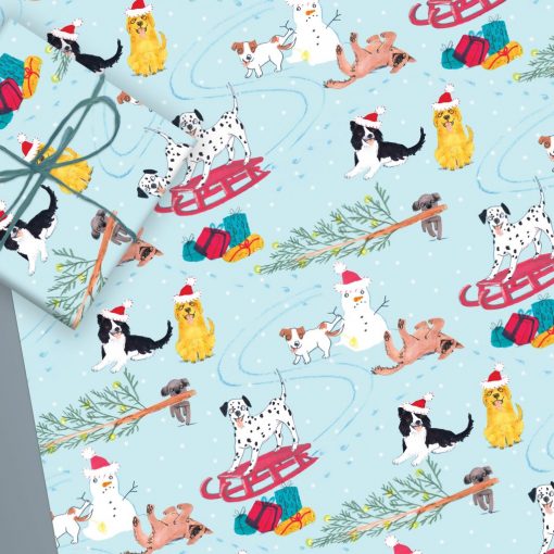 Christmas Dogs Wrap - 2 Sheets