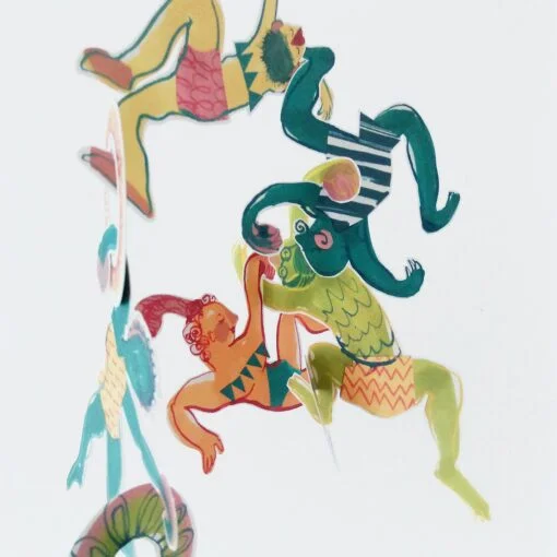 Happy Acrobats - Hanging Paper Decoration - Image 2