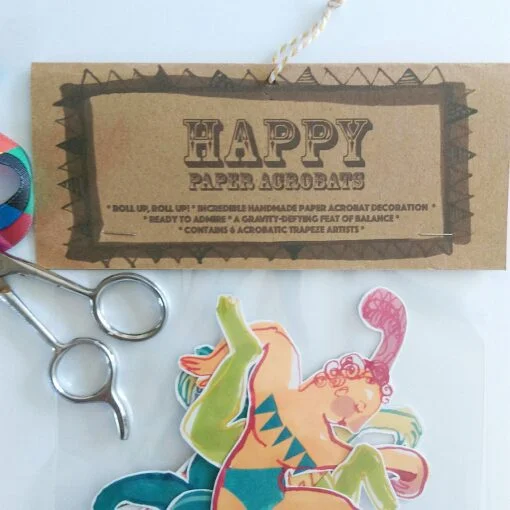 Happy Acrobats - Hanging Paper Decoration - Image 3
