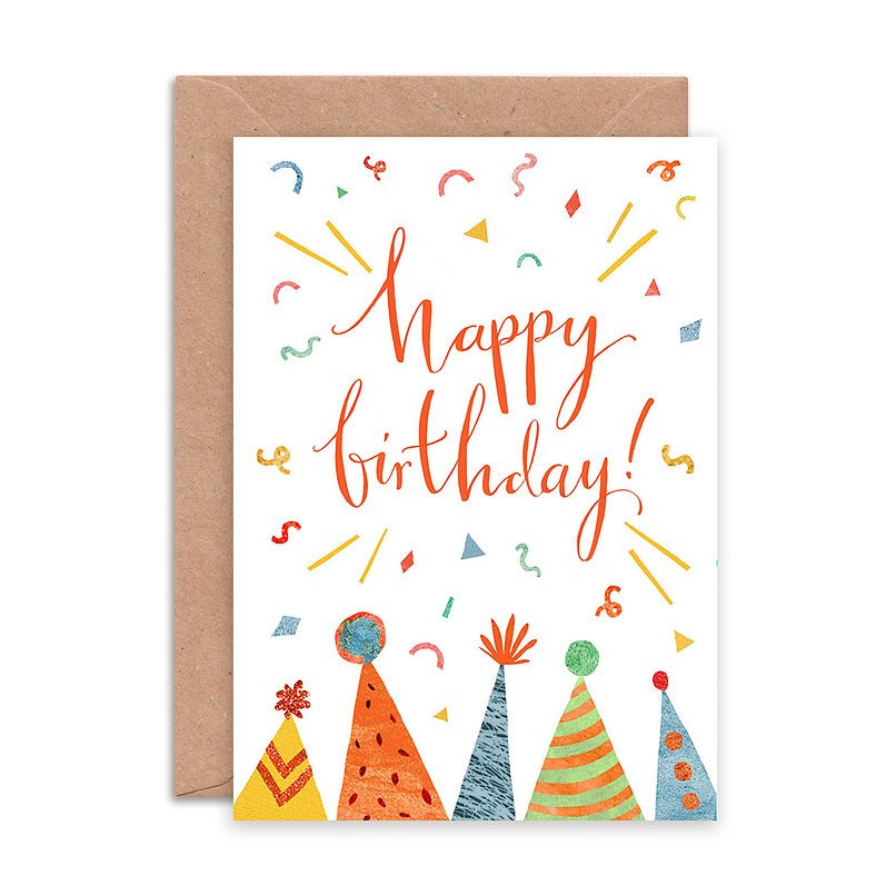 Birthday Hats Card - Birthday Cards - The Red Door Gallery