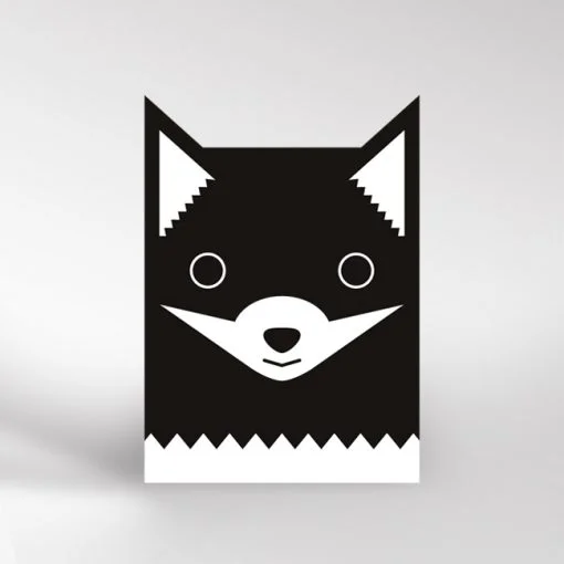 Fox Die Cut Card