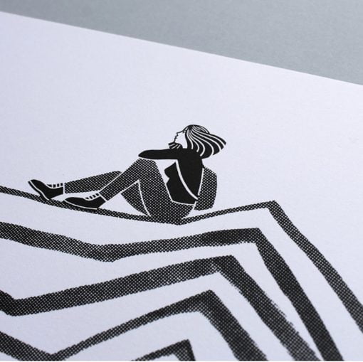 Peak Screen Print Black by Laurie Hastings