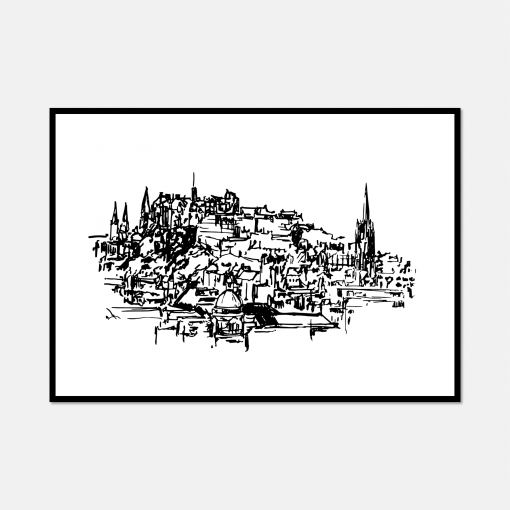 Edinburgh Skyline A3 Print