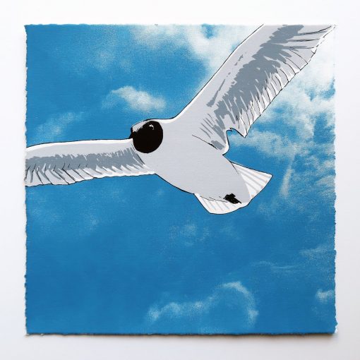 Flying Gull I Screen Print