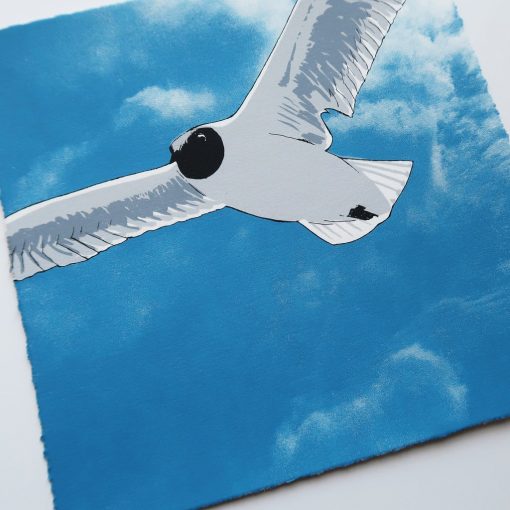 Flying Gull I Screen Print - Image 3