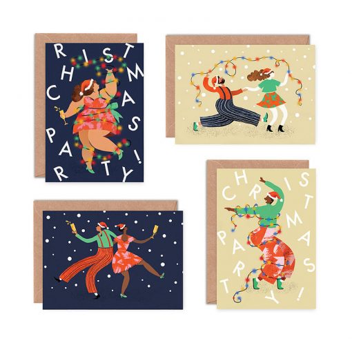 Christmas Party Cards - Pack of 8