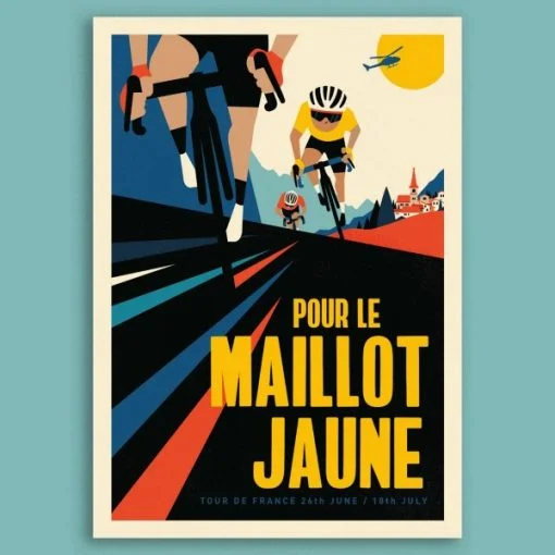 Pour Le Maillot Jaune A3 Print