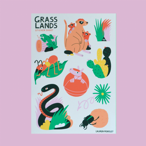 Grasslands Sticker Sheet | The Red Door Gallery