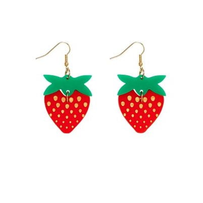 fun red earrings