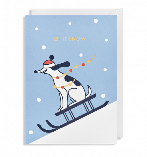 Let it Snow Dog Card