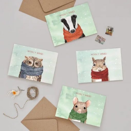 Woolly Wishes Pack of 4 Cards