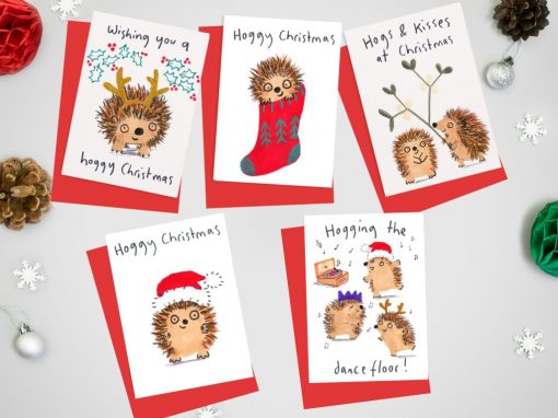 Hoggy Christmas - Pack of 10 Cards - Image 3