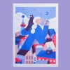 Compass A3 Risograph Print