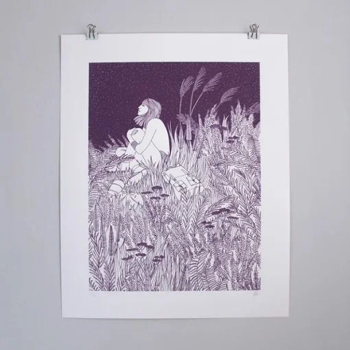Heather Screen Print (Plum)