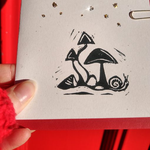 Starry Mushroom Glittery Card - Image 2