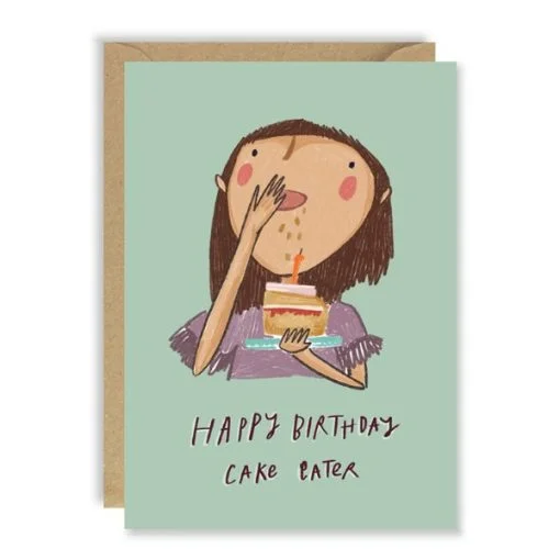 Happy Birthday Cake Eater Card