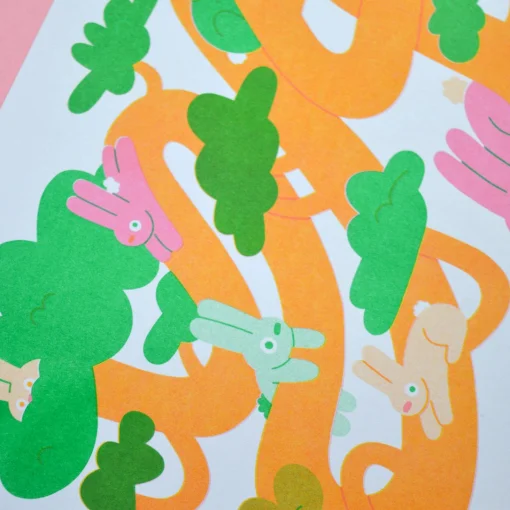 Bunny Tree A4 Print - Image 2