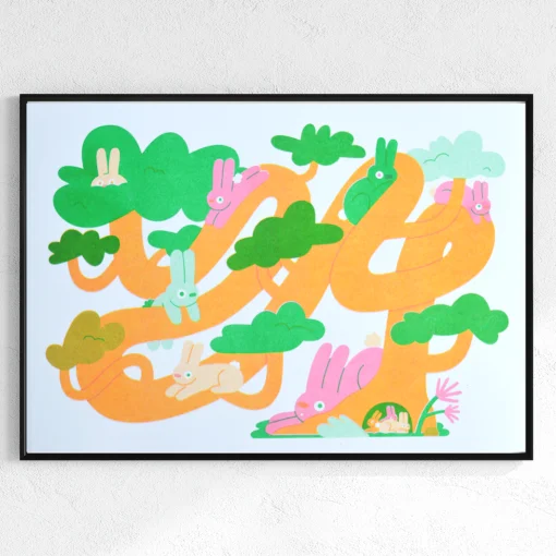 Bunny Tree A4 Print