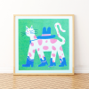 Cowboy Cat Risograph