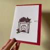Cat Nap Glittery Card