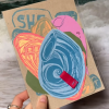 Shell Garland - lino printed