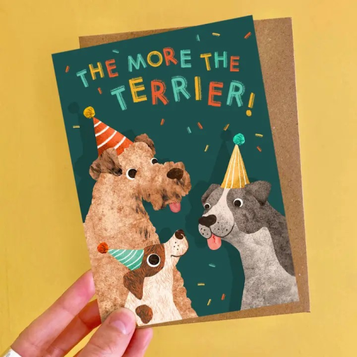 The More the Terrier Greetings Card