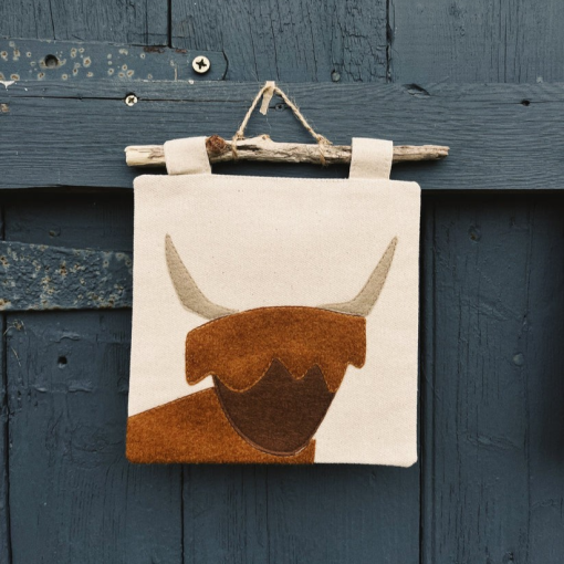 Wee Highland Cow Wall Tapestry - Image 2