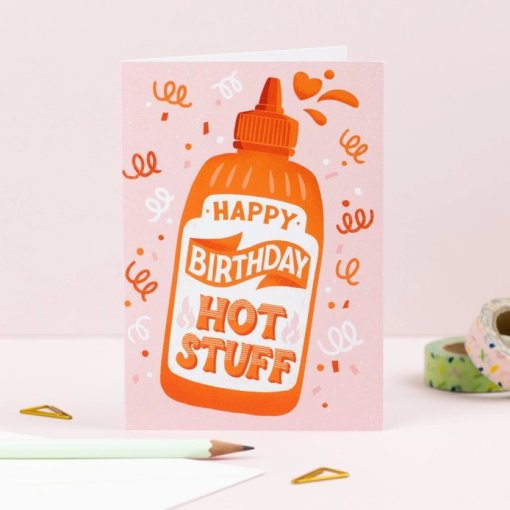 Hot Stuff Greetings Card