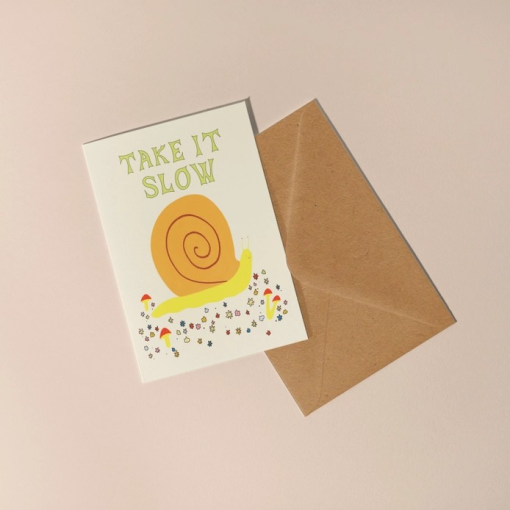 Take It Slow Snail Card - Image 2