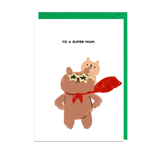 Super Mum Bear Card