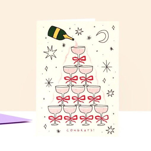 Champagne Congratulations Card