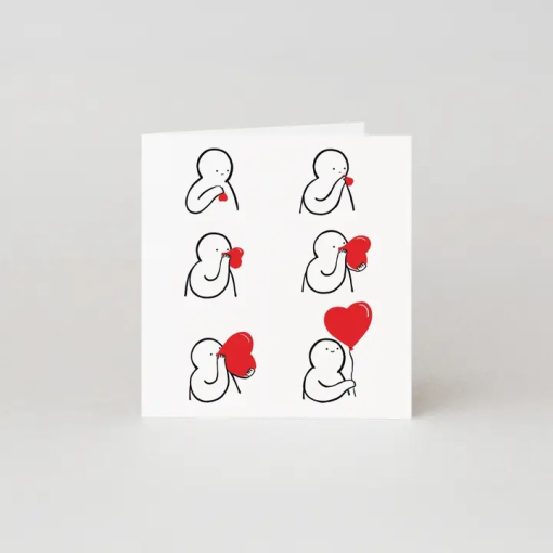 Heart Shaped Balloon Card