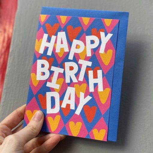 Happy Birthday Hearts Card