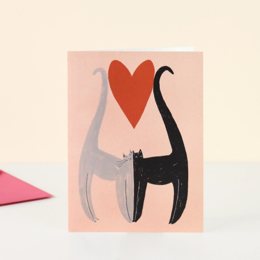 Love Heart Cats Card