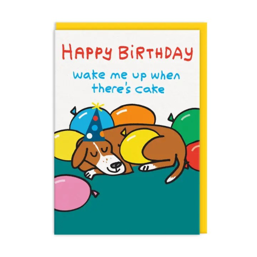 Wake Me When There's Cake Birthday Card