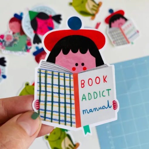 Book Addict Vinyl Sticker