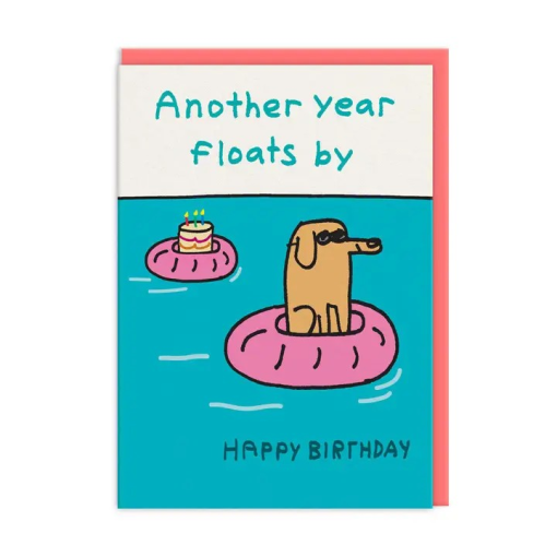 Another Year Floats By Birthday Card