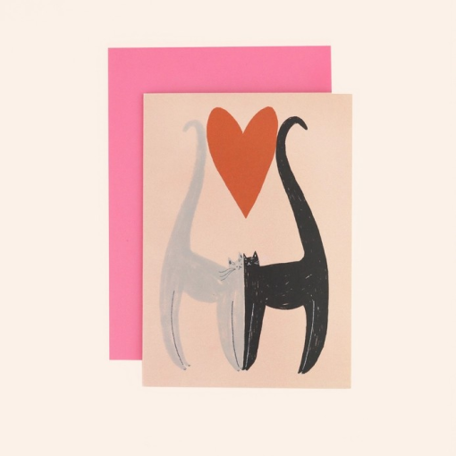 Love Heart Cats Card - Image 2