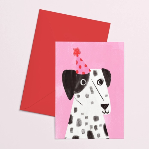 Disco Dalmatian Dog Card