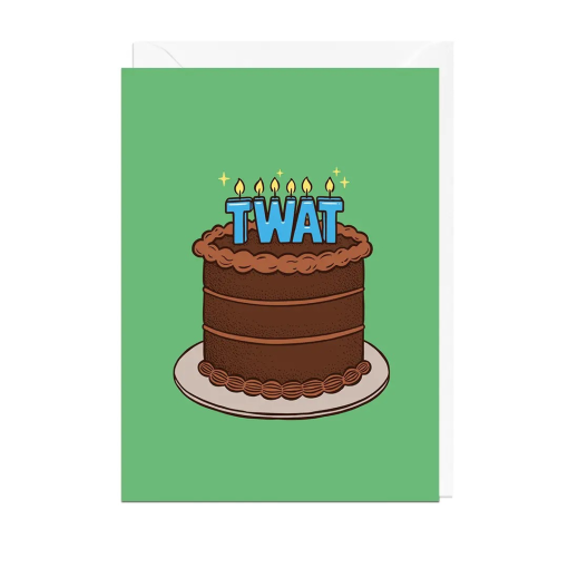 Twat Candle Cake Card