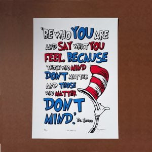 Dr Seuss Cat in the Hat A3 Screen Print | The Red Door Gallery