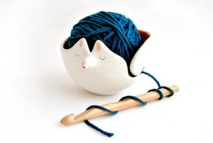 Ceramic Fox Yarn Bowl